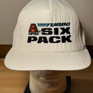 Vintage Astec Turbo Six Pack Snapback Hat‎ Cap USA